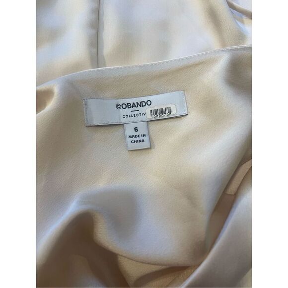 Obando Women's Beige‎ High Low Tank Top Size 6 Sleeveless Casual - Picture 6 of 7